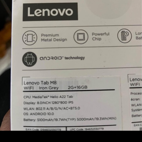 Lenovo M8 tablets - Picture 4 of 8